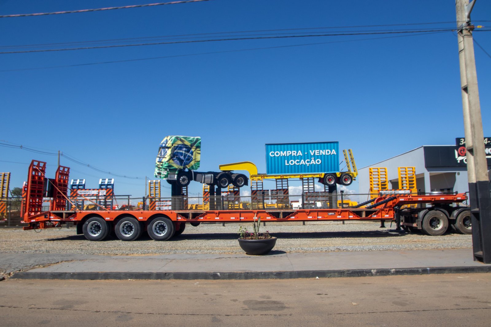 Prancha Carrega Tudo 03 Eixos Vermelho 2024 | Produto Novo